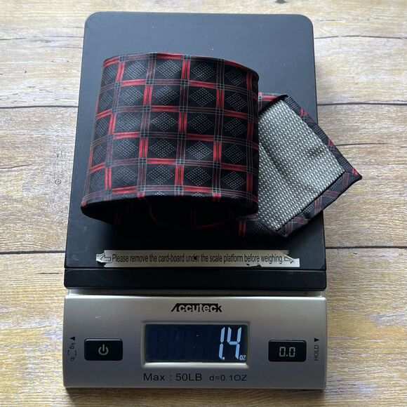 Haggar One Size Mens Tie Black and Red  60”x 3” - Picture 10 of 10